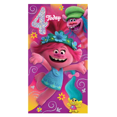 You're 4 Trolls 4th Birthday Card £2.45